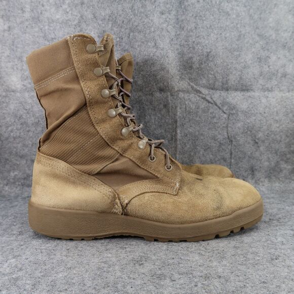 McRae Boots Mens 11.5 Combat Military Hot Weather Tactical Leather Vibram Brown - Picture 2 of 16